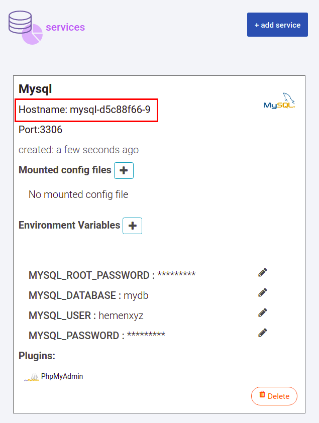 Add MySQL to your app